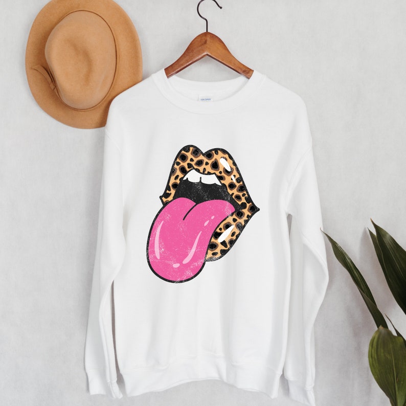 rolling stone t shirt with leopard tongue