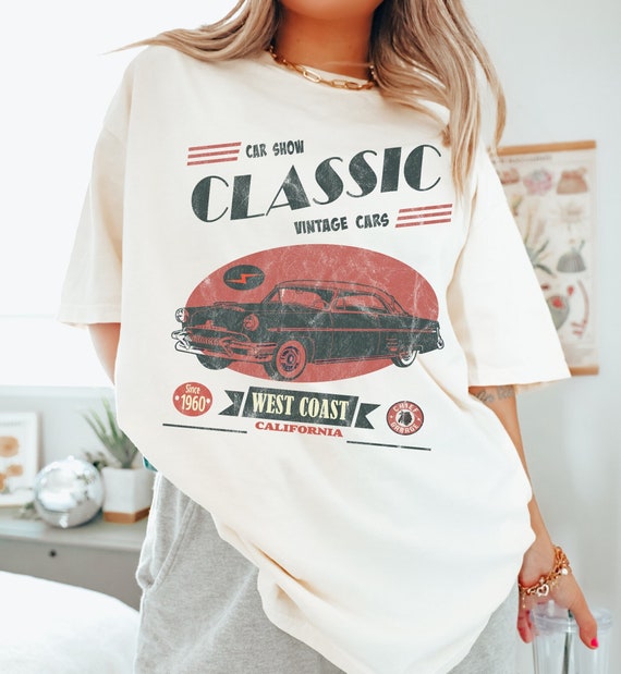 【U LAN】Vintage carwash print loose short sleeve Vintage washed Surf T-Shirt – Macawii
