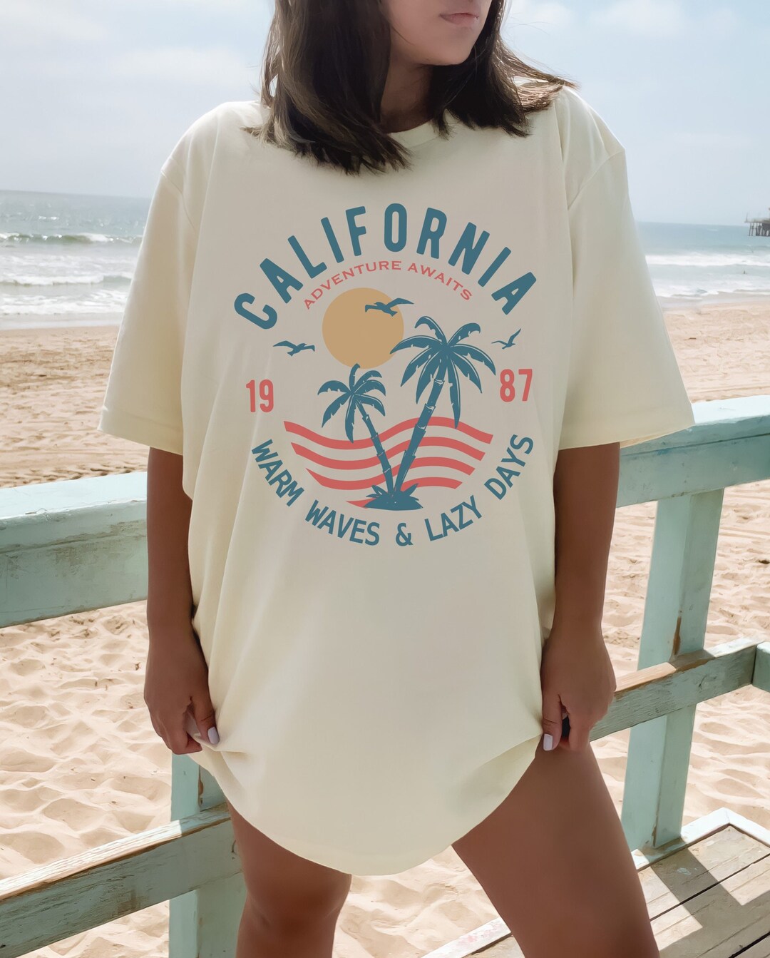 California Warm Waves and Lazy Days Beach Vibes Personalized Gift ...
