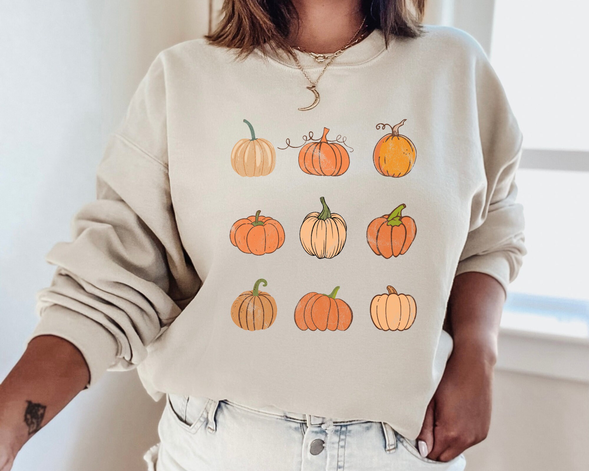 oversized pumpkin sweatshirt