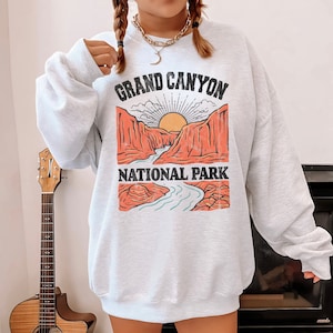 Grand Canyon National Park Arizona Adventure Travel | Personalized Gift | Custom Design Graphic Unisex Heavy Blend Crewneck Sweatshirt