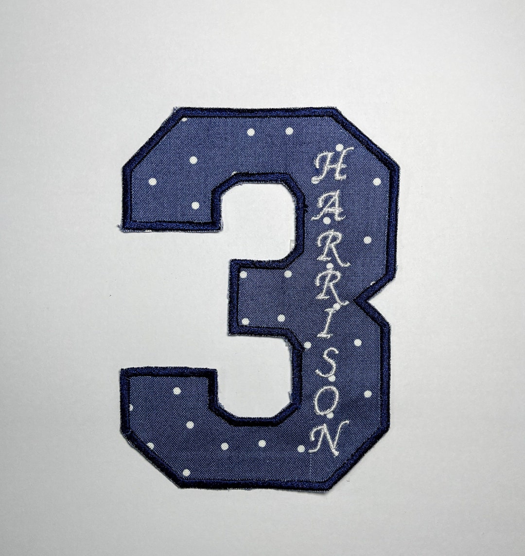 Iron on Applique Numbers for Birthday Shirts Anniversary Racing Numbers Custom Name Monogram Etsy