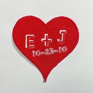 Custom 100% Embroidered Heart Patch