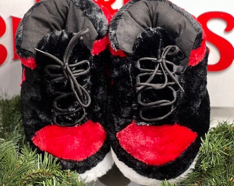 Slippers Extra-large fun slippers Red and black