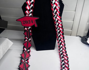 Double ribbon Graduation lei 2024 Personalized