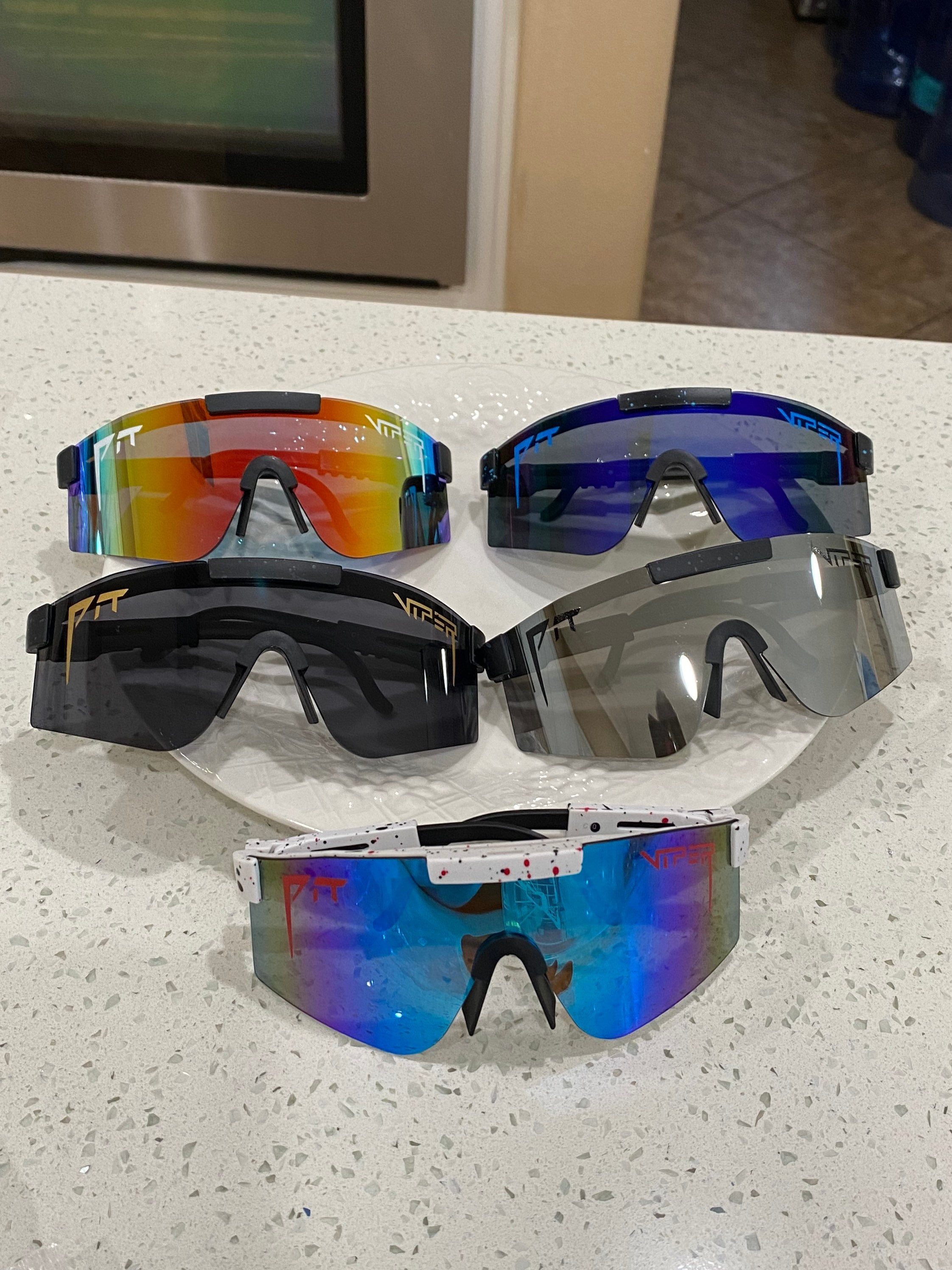 Generic Men Polarized Cycling Sunglasses UV400 Bike Ski Driving White