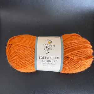 New Yarn Bee Soft and Sleek Chunky Low Pill Fiber pumpkin Spice 
