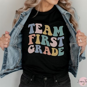 First Grade Teacher Shirt, First Grade Crew Tee, Team First Grade Shirt, Teacher Matching T Shirts, Retro First Grade Teacher Shirt