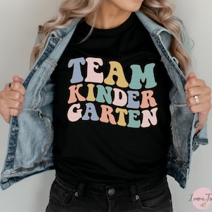 Kindergarten Teacher Shirt, Kindergarten Crew Tee, Team Kindergarten Shirt, Teacher Matching T Shirts, Retro Kindergarten Teacher Shirt