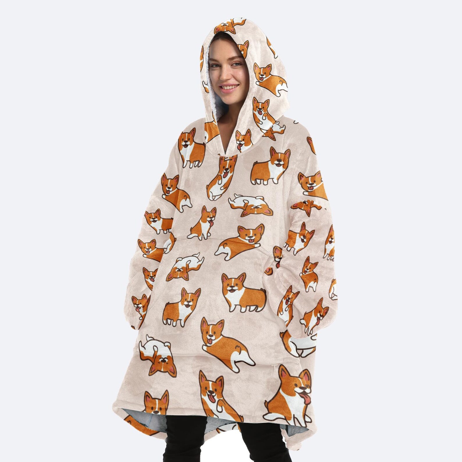 Cute doggos OVERSIZED BLANKET HOODIE Adults Fleece Etsy