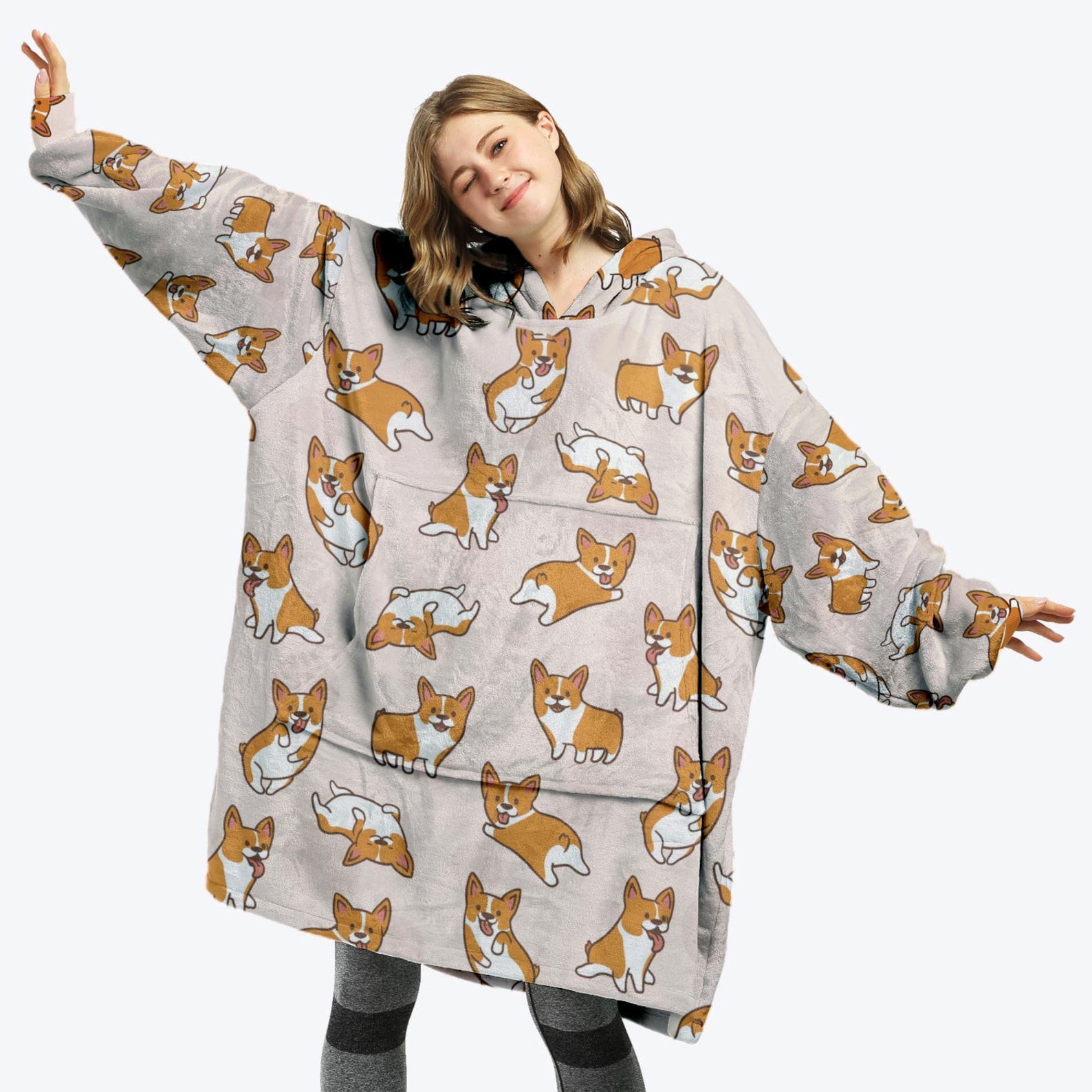 Cute doggos OVERSIZED BLANKET HOODIE Adults Fleece Etsy