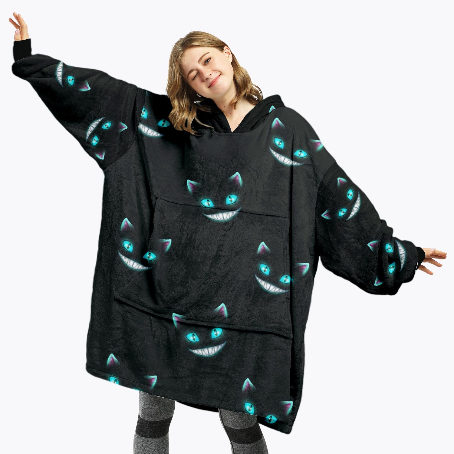 Fuzzy cat hoodie Clearance