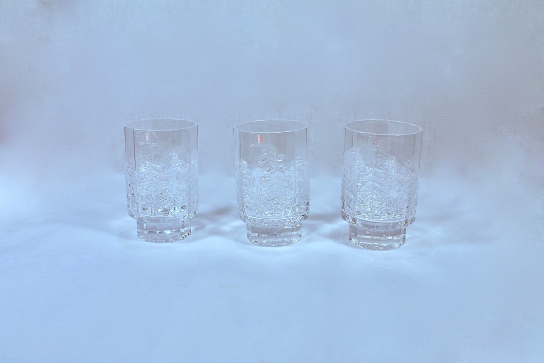 3 IITTALA kuusi Small Liquor Glasses Designed by Jorma Vennola Etsy
