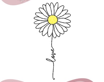 Daisy Svg, Daisy Svg Love Text, Family Svg, Daisy Quote Svg, Quote Svg Bundle, Faith Svg, Svg files for Cricut, Silhouette, Digital Download