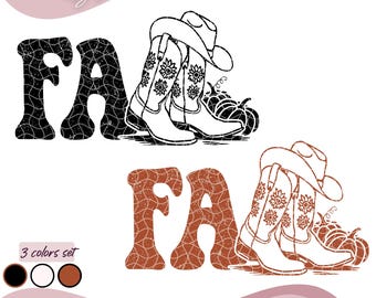 Western Cowgirl Boots Fall PNG, Western Fall Png, Autumn Png, Grunge Png Sublimation, Fall Season Png, Retro Pumpkin Png, Digital Download.