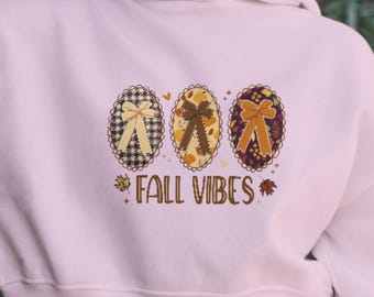 Retro Fall Vibes Coquette Bow PNG, Fall Pumpkin Png, Autumn Floral Coquette Bow PNG, Trendy Thanksgiving Digital Download.