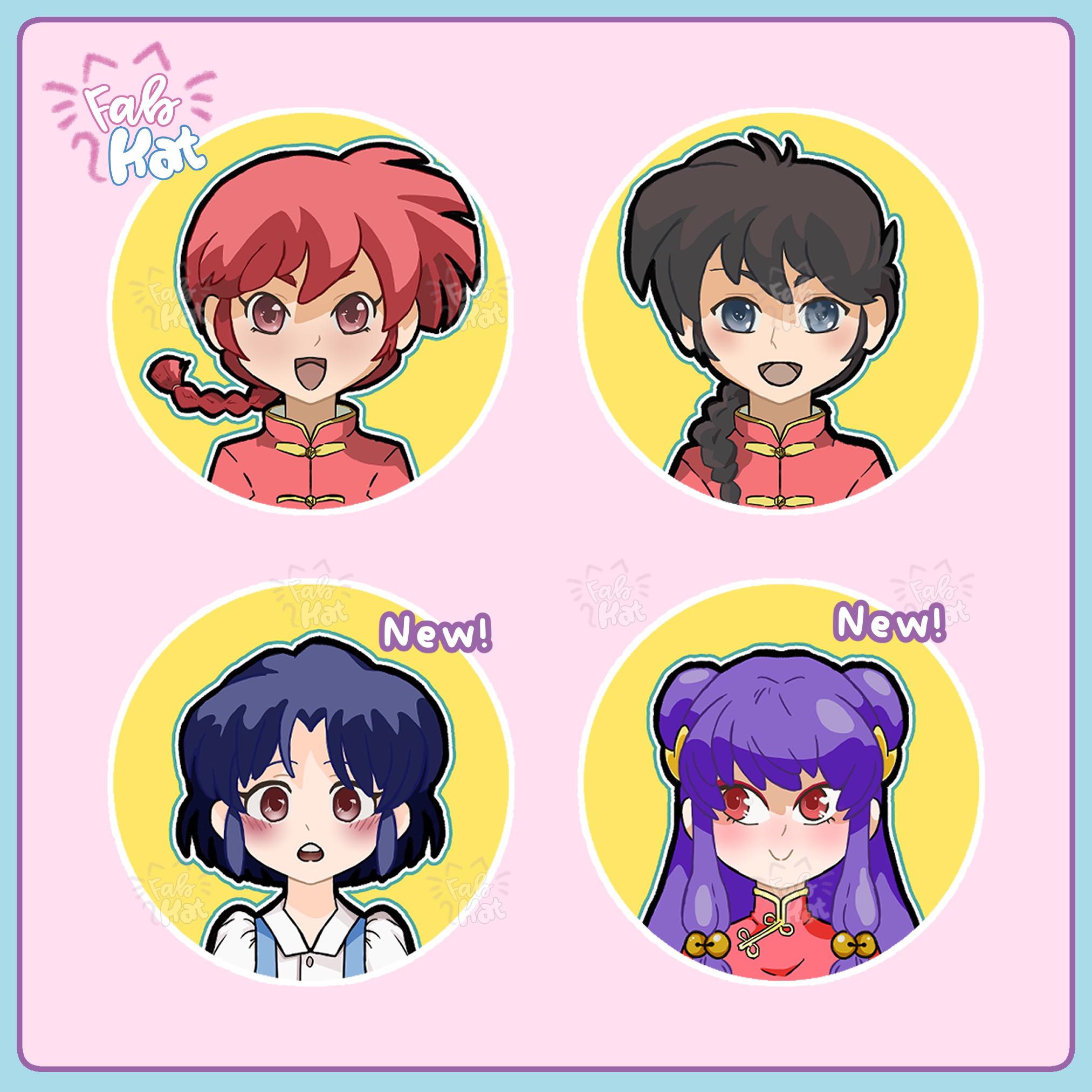 Chibi Style Ranma Fanart Button Badges - Etsy