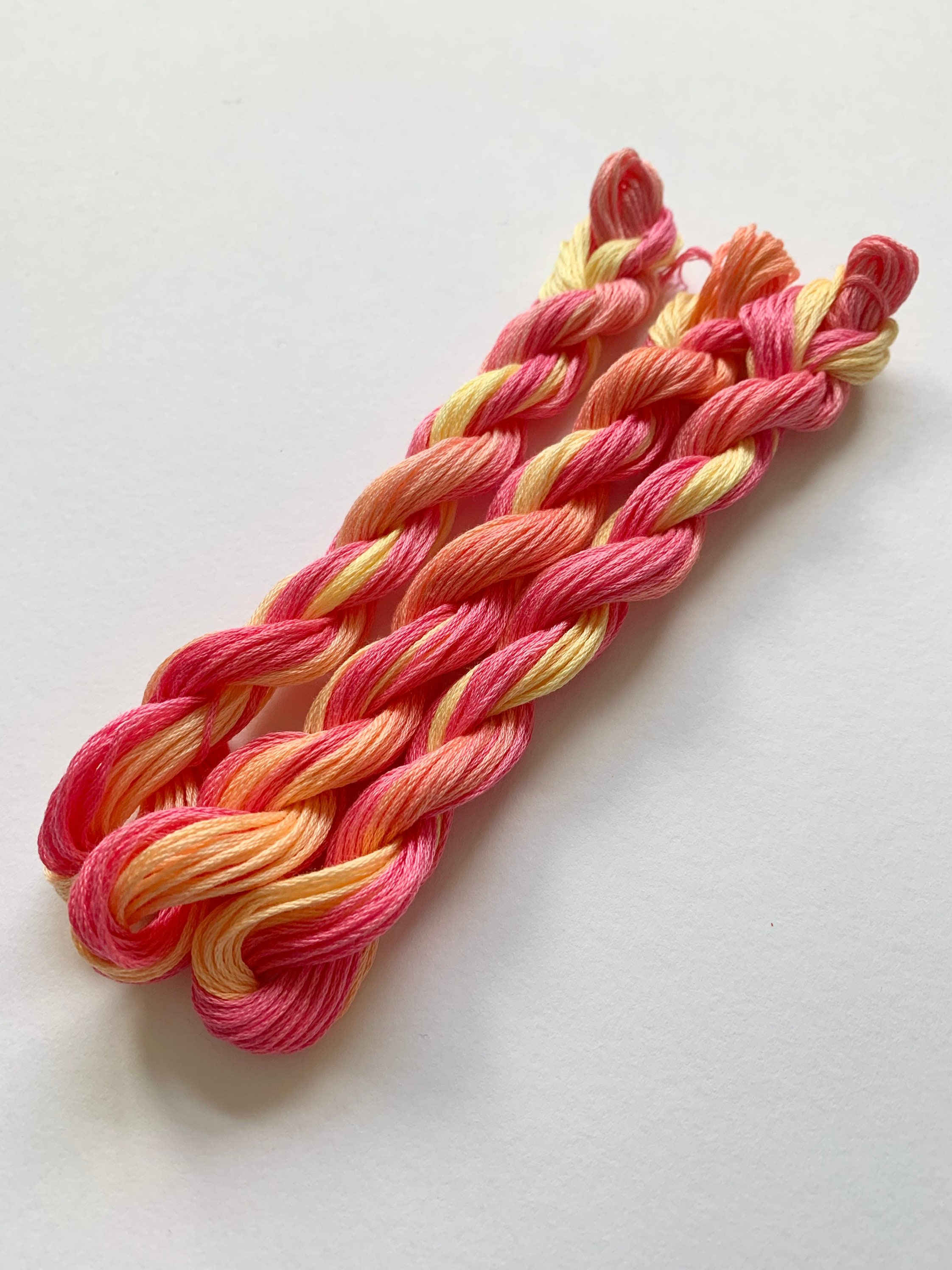 Variegated Embroidery Floss Hand Dyed 20m Skein Retro Sweet Etsy
