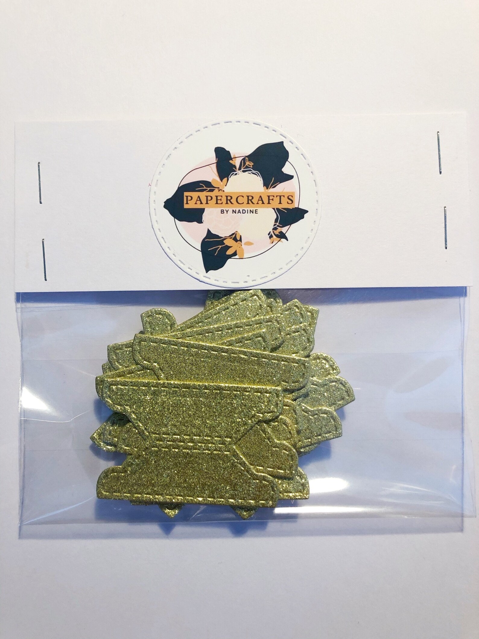 20 Gold Glitter Tabs Paper Tabs Ephemera Scrapbooking Junk Etsy