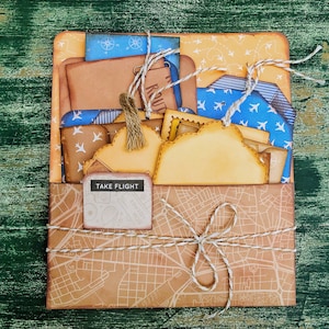Travel Themed Junk Journal Ephemera, Handmade Junk Journal Kit, Journal And Scrapbook Supplies, Mini Envelopes, Mini File Folders