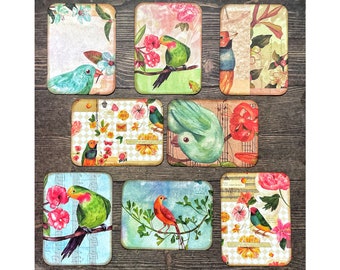 Bird Themed Journaling Cards, Vintage Junk Journal Supplies, Scrapbook Ephemera, Paper Crafts