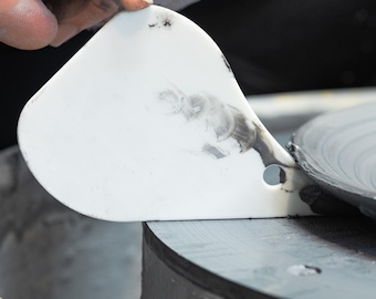 Round plate mouse / ceramic tool / pottery tool / potter's wheel / potter's rib / forming rail / ceramic mold / ceramic rib