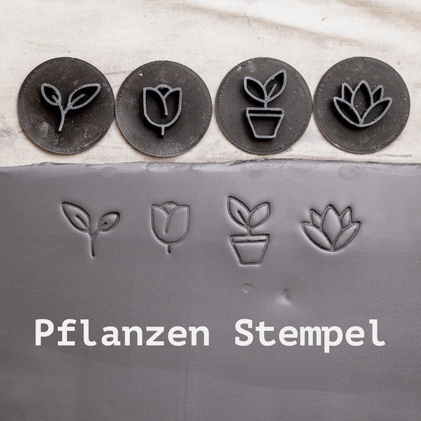 Pflanzen Tonstempel / Keramikstempel / Ton / Werkzeug / Töpferwerkzeug / Töpferstempel / Dekoration