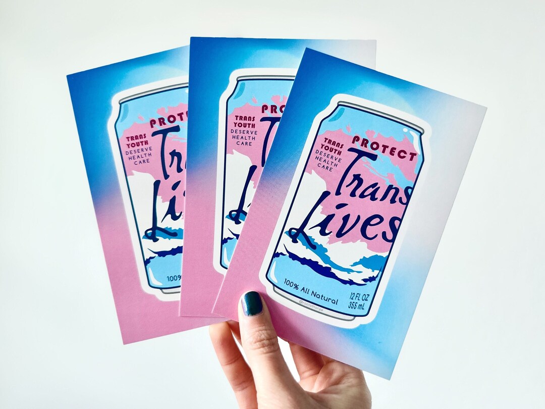 Protect Trans Lives Prints Set of 3 LGBTQ Pride Postcard Art Print - Etsy