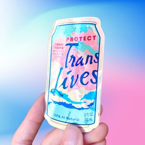Protect Trans Lives Sticker | Trans Pride Chrome Decal | LGBTQ+ Laptop Sticker