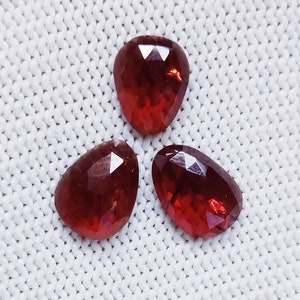 Fabulous Natural Garnet Gemstone Faceted 3 pc loose Stone Making For jewelry Size 11 X 7.60 To 10.20  X 7.60 MM Weight -7.70 Carats GT-11