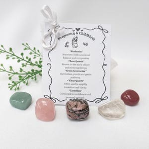 Pregnancy Crystal Set, Love, Strength & Positive Energy Gift, UK Seller
