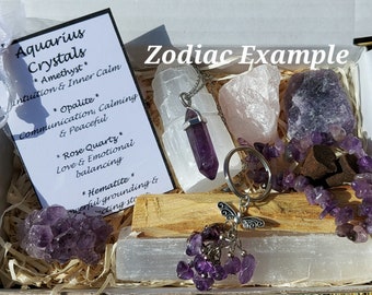 Personalised Themed Mystery Box, Random Box of Crystals, You Choose the Theme! Tumble Stones, Rough Stones, Selenite, Palo Santo, Bracelets.