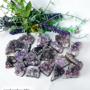 Amethyst Mini Cluster, Raw Crystal Cluster 30-40mm, Healing Crystal Decor, Purple Amethyst Stone, Meditation Crystal, Pocket Gemstone