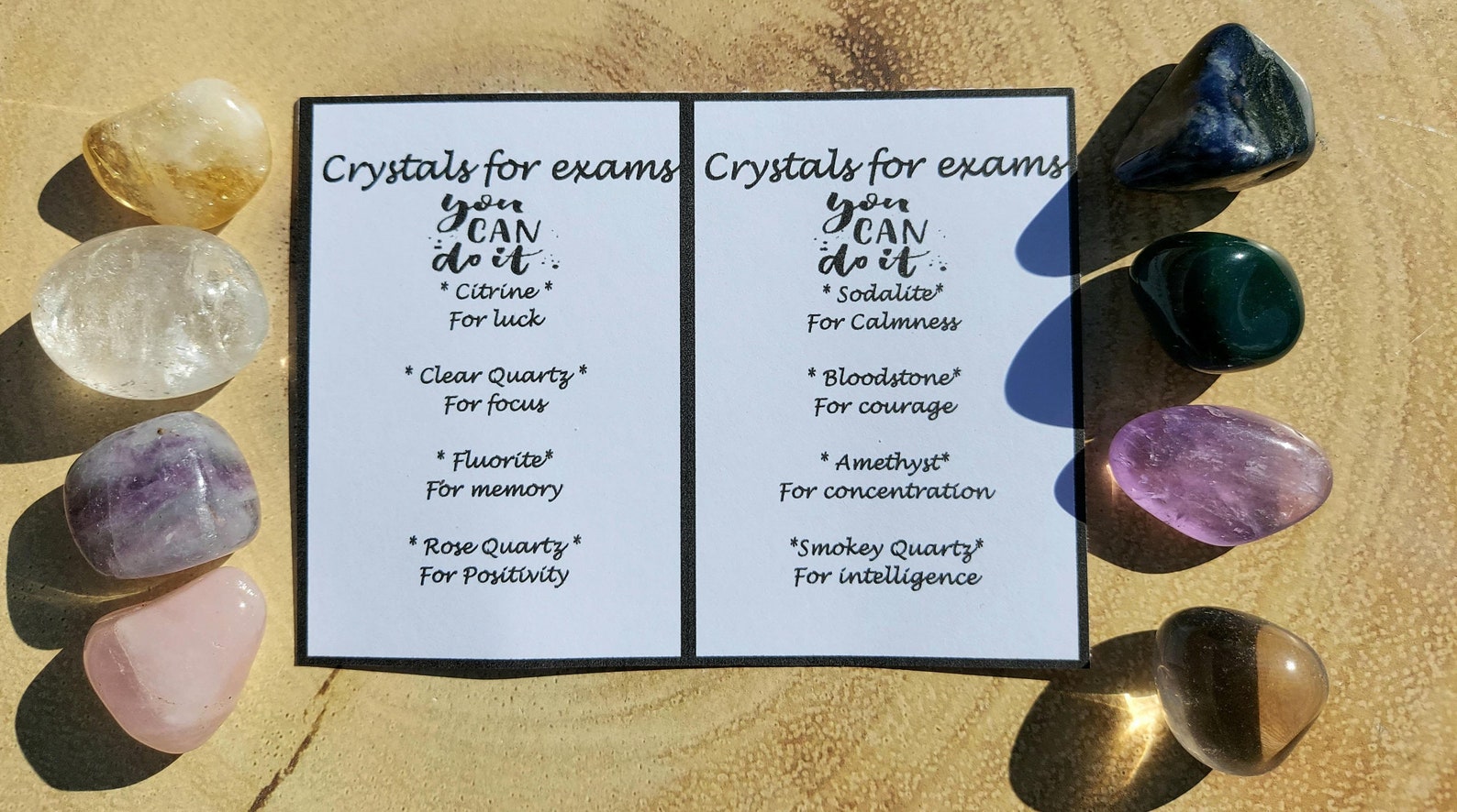 Exams Crystal Kit Citrine Gemstone Crystal Set Confidence Etsy