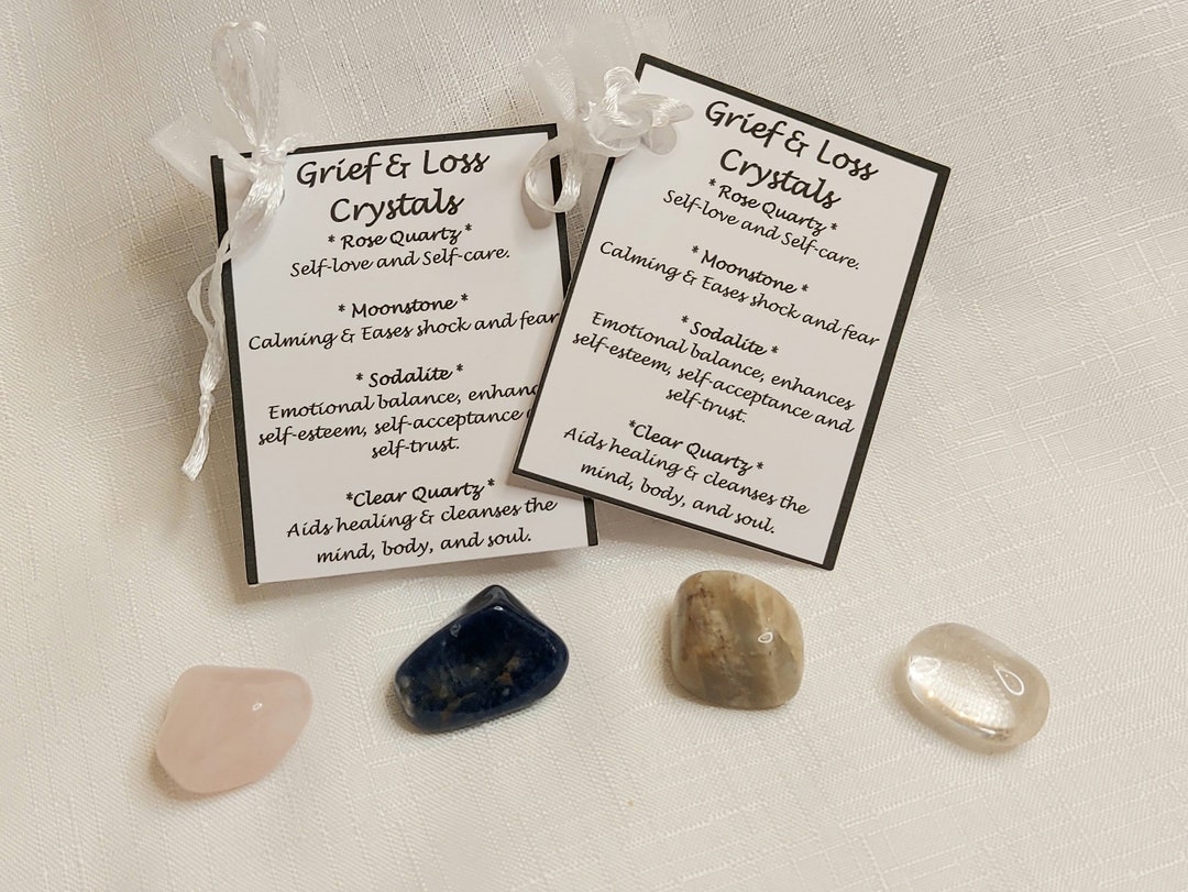 Grief, Loss & Bereavement Crystal Kit, Healing Crystals Clear Quarts