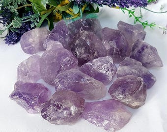 Raw Amethyst Stone 30–40mm, Natural Rough Crystal Supply for Crafting, Jewellery Making & Collecting (35-45mm)