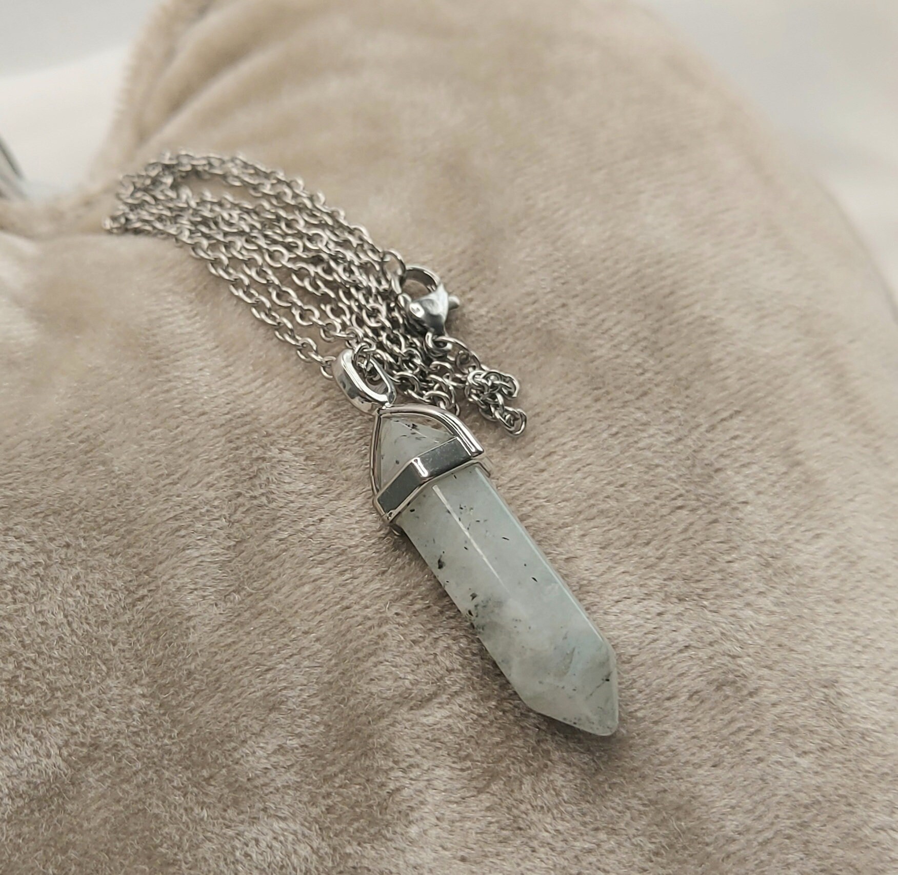 Labradorite Point Pendant \u0026 Chain 