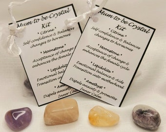 Mum to be Crystal Kit, Balancing Emotional Energy, Gemstone Crystal Gift For Her, UK Seller