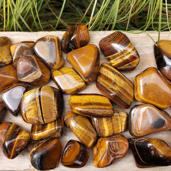 Tigers Eye Gold Tumbled Stone, Premium Quality 'A' Grade, You choose the size you would like !! UK Seller