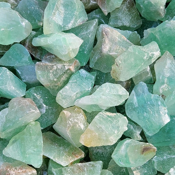 Natural Raw Green Calcite, Premium Grade 30-40mm, Raw Green Calcite, UK Seller.