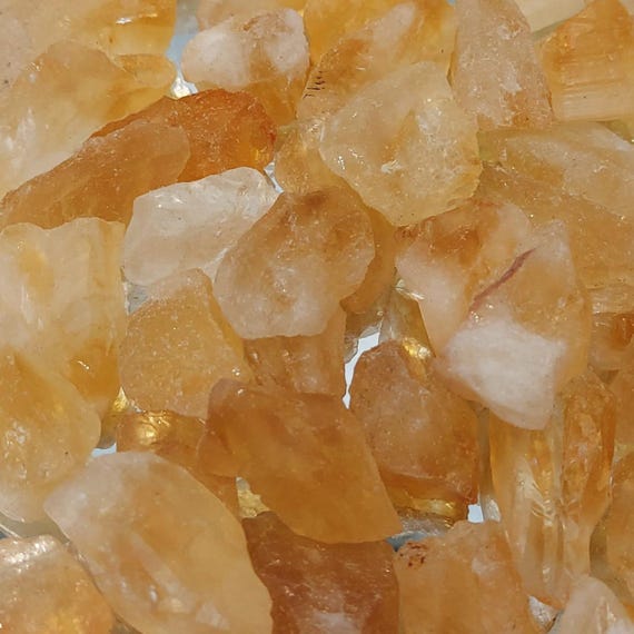 Raw Citrine Stone 25–35mm, Rough Crystal Supply for Crafting, Jewellery Making & Collecting..
