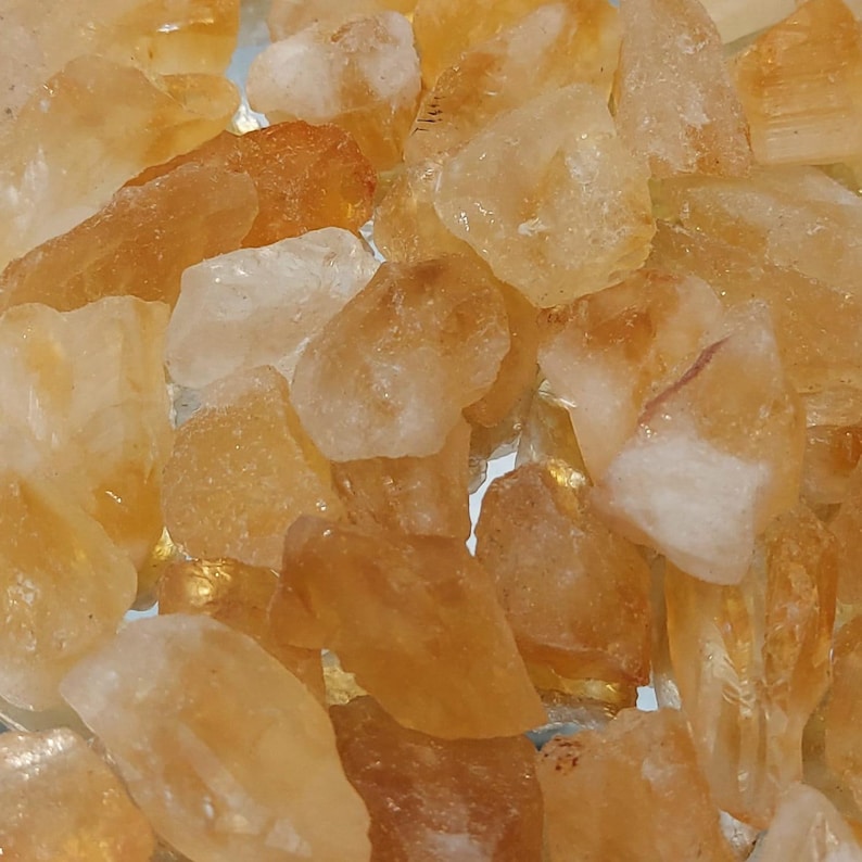 Natural Raw Citrine Stone 25-35mm, Rough Citrine, Rough Citrine Crystal Energy, UK Seller.