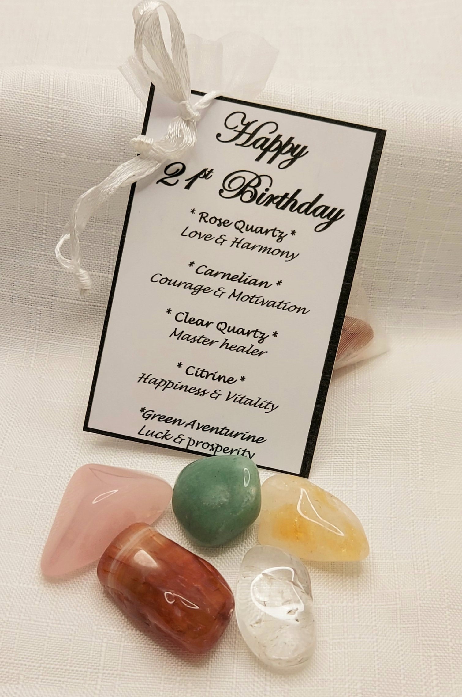 Happy 21st Birthday Crystal Kit Tumbled Stone Gemstone Crystal - Etsy UK