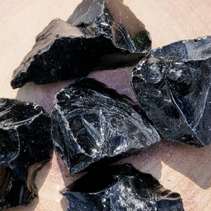 LARGE Rough Black Obsidian Natural Stones, Raw Black Obsidian, You choose what size! UK Seller.