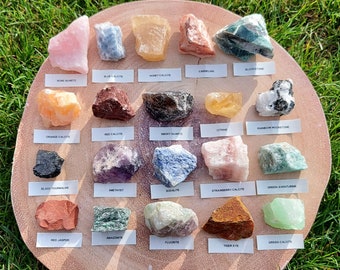 20 Piece Natural Crystal Kit, You Choose Which Size! Premium Quality Raw Crystals. Ultimate Raw Starter Set. UK Seller.