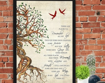 The-Beatles Poster In-My-Life Lyrics Wall Art Home Decor Poster No Frame Gift
