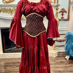 Medieval Gown, Cosplay Dress, Fantasy, Fairy, Elven, Theater, Costume, Tudor, Renn Fair, Gown, Dress, Renaissance