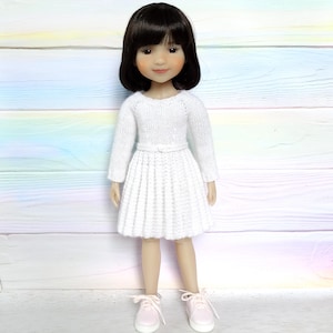 Ruby Red Fashion Friends doll clothes. Doll 14.5 dress sweater. RRFF knit outfit. Wellie Wish dolls clothing