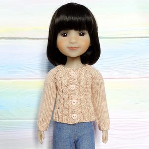 Clothes for Ruby Red Fashion Friend doll 14&quot;. Knit sweater for doll RRFF. Outfit for Wellie Wisher