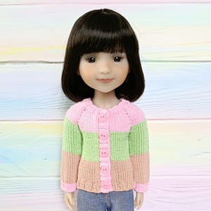 Clothes for Ruby Red Fashion Friend doll 14&quot;. Knit sweater for doll RRFF. Outfit for Wellie Wisher
